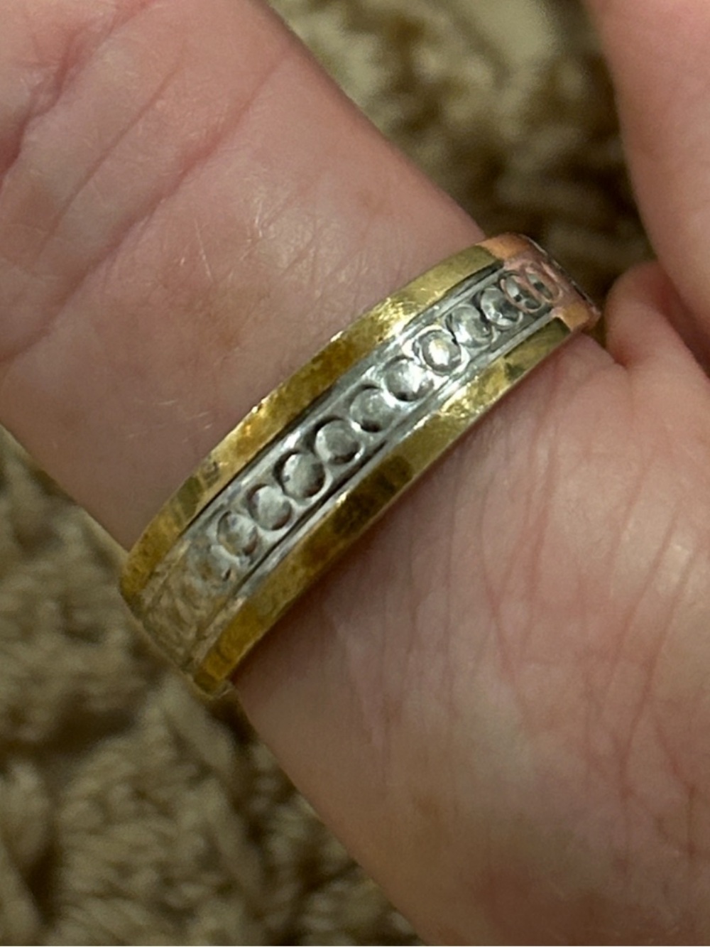Vintage Men’s Sterling/10kt Gold ring signed FC size 11
